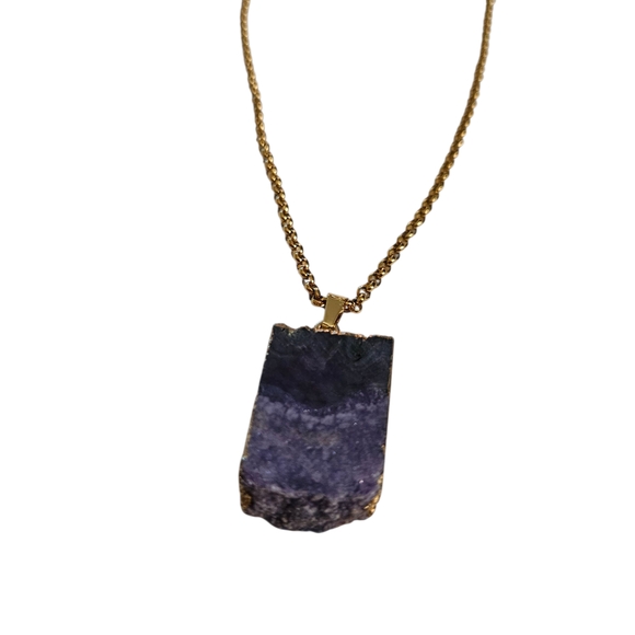 NWT - Amethyst And Gold Pendant Necklace - Picture 4 of 10